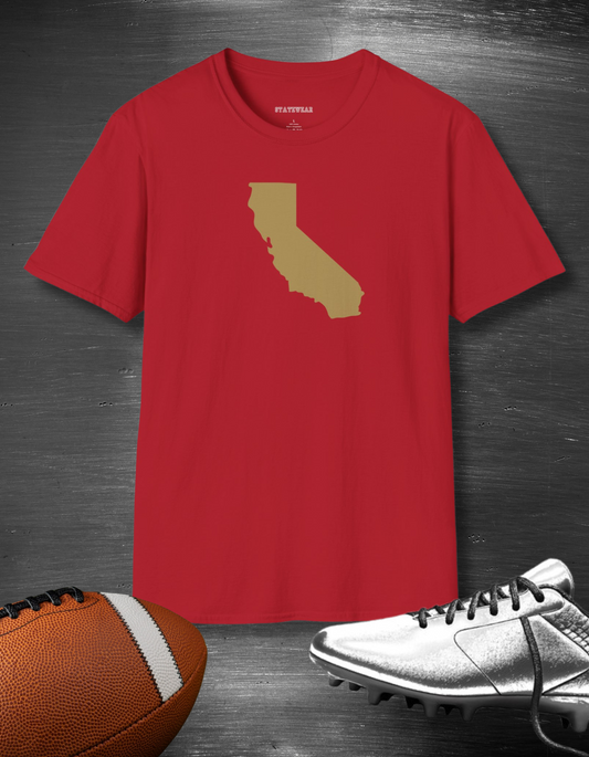 San Francisco Pro Football Unisex Softstyle T-Shirt - Bold Red Design